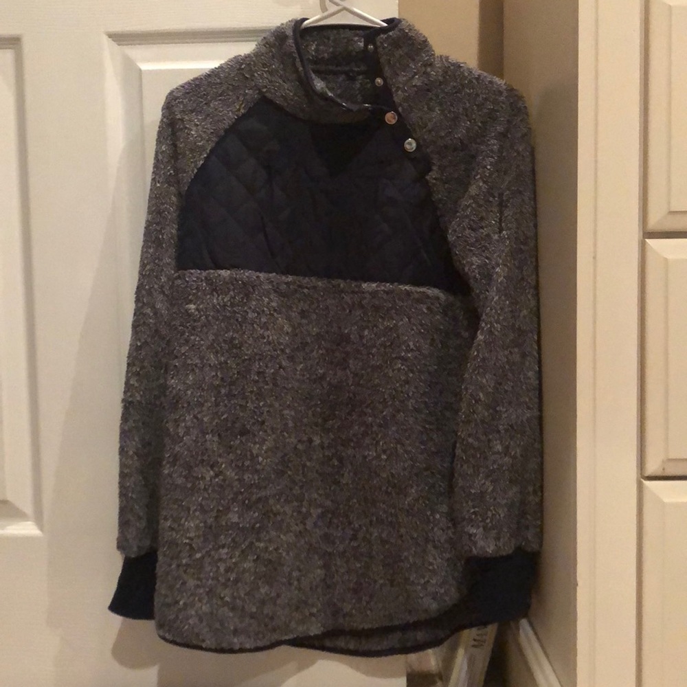 Blue and Gray Fleece